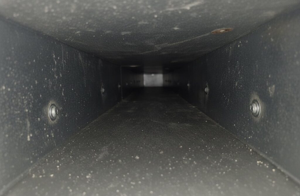 Clean air duct after professional air duct cleaning service in California