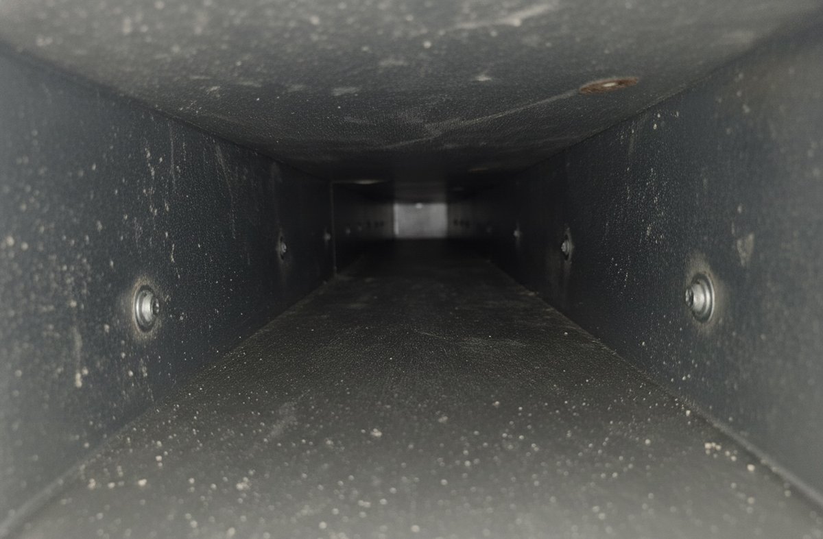 Clean air duct after professional air duct cleaning service in California