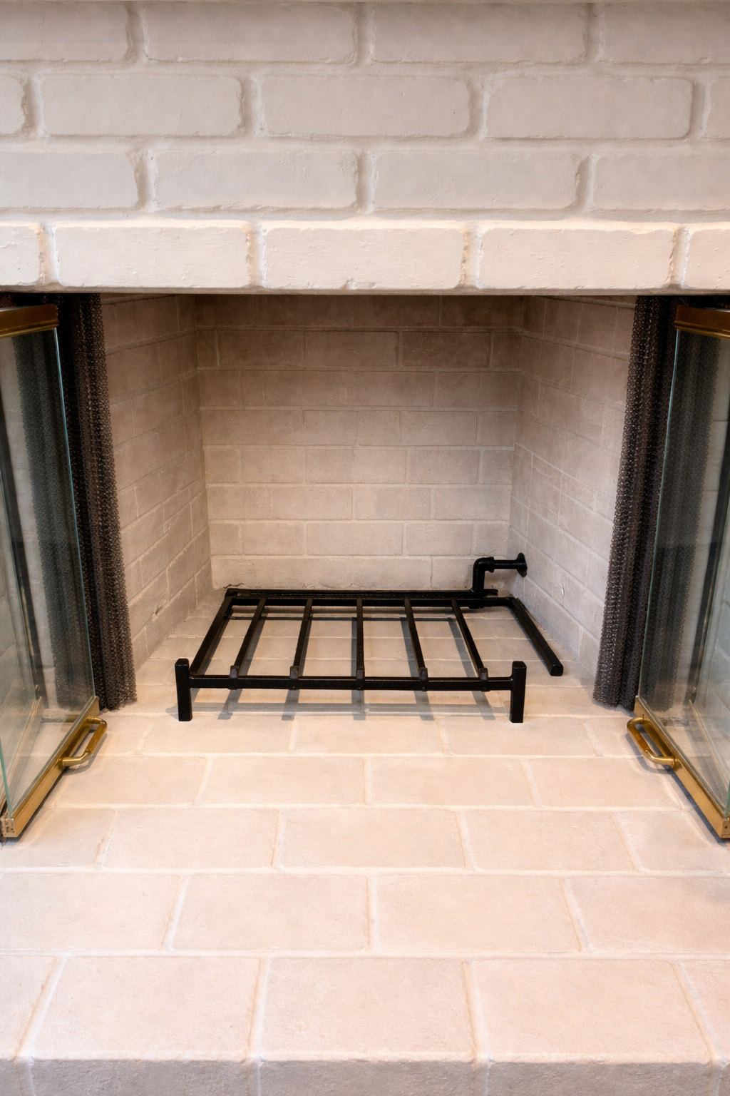 Clean fireplace chimney after professional chimney cleaning service